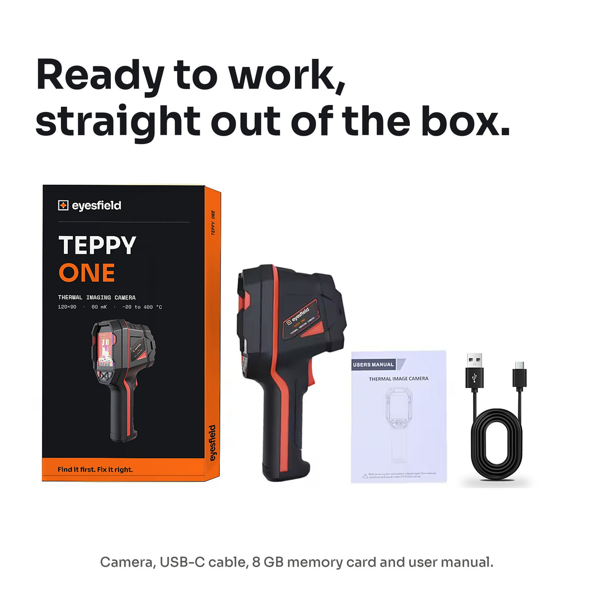 TEPPY ONE thermal camera, what's in the box