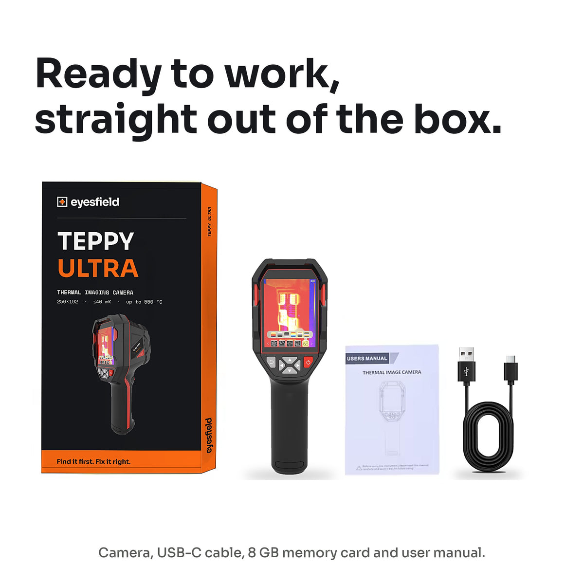 TEPPY ULTRA thermal camera, what's in the box